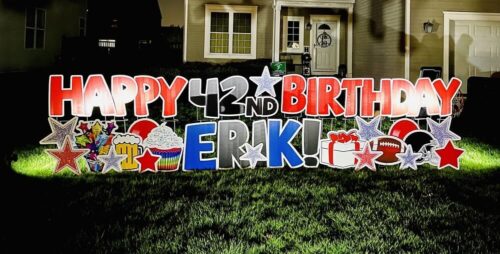 birthday yard sign west chicago deluxe